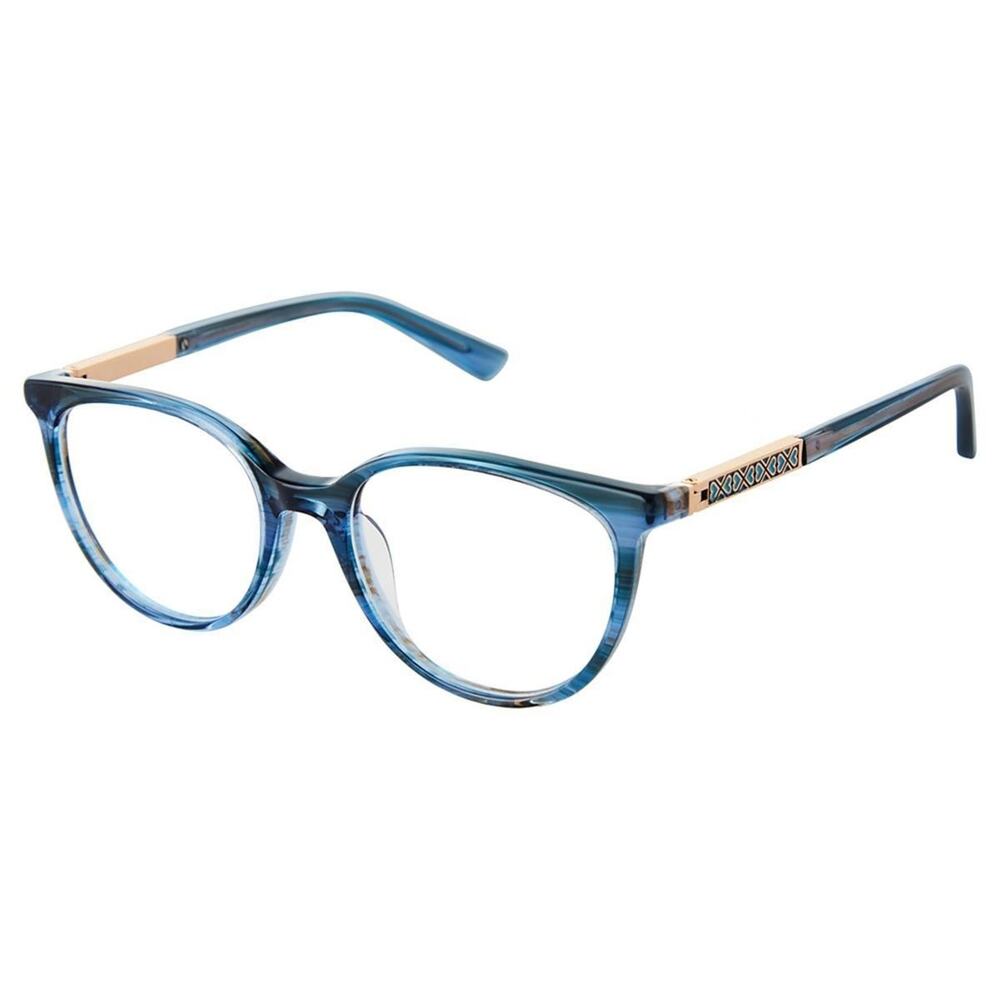 NICOLE MILLER YOUTH GIRLS LUNA C01 BLUE AUTHENTIC EYEGLASSES FRAMES 47-16-125
